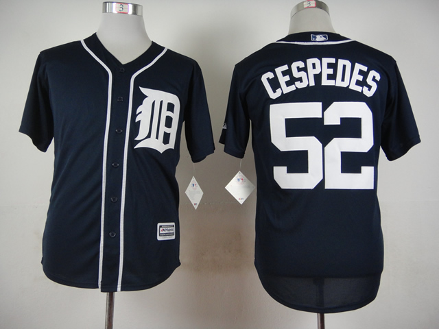 Men Detroit Tigers #52 Cespedes Blue MLB Jerseys->detroit tigers->MLB Jersey